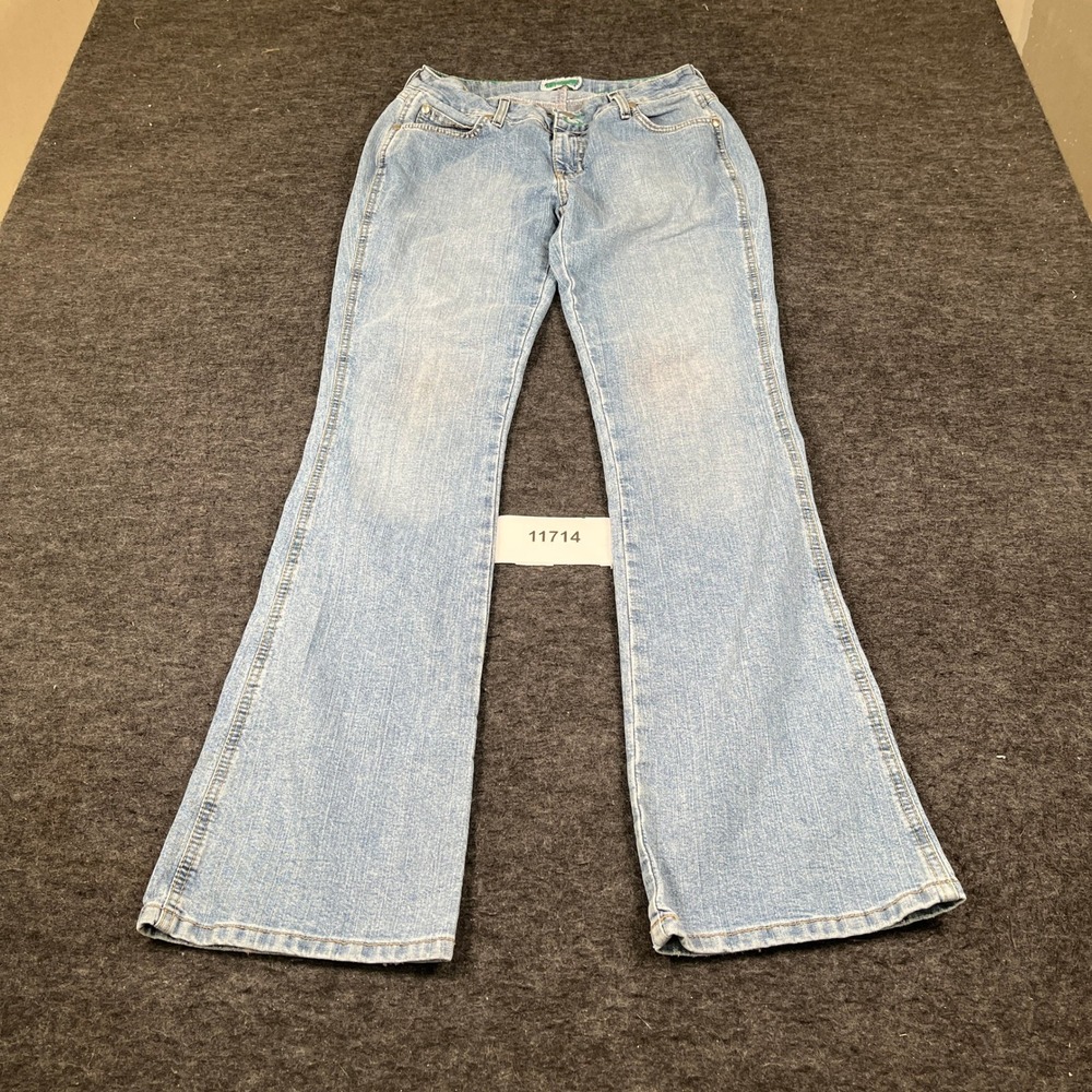 Wrangler Premium Bootcut Jeans Womens 7/8x34 Blue Denim Cotton Stretch Casual